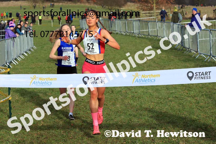 Junior Womens 2024 Northern Cross Country Champs., Sedgefield. Photo: David T. Hewitson/Sports for All Pics